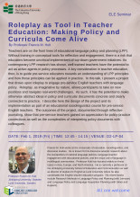 Roleplay as Tool in Teacher Education: Making Policy and Curricula Come Alive 缩图