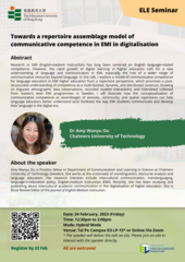 Towards a repertoire assemblage model of communicative competence in EMI in digitalisation