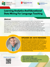 Learning Analytics And Educational Data Mining For Language Teaching thumbnail