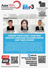 AsiaTEFL PROFESSIONAL NETWORK WEBINAR SERIES 2025: LIVE WEBINAR 3