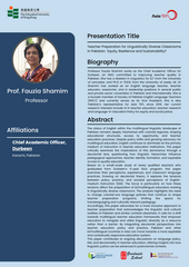 🌟 Meet Our Featured Speaker: Prof. Fauzia Shamim! 🌟