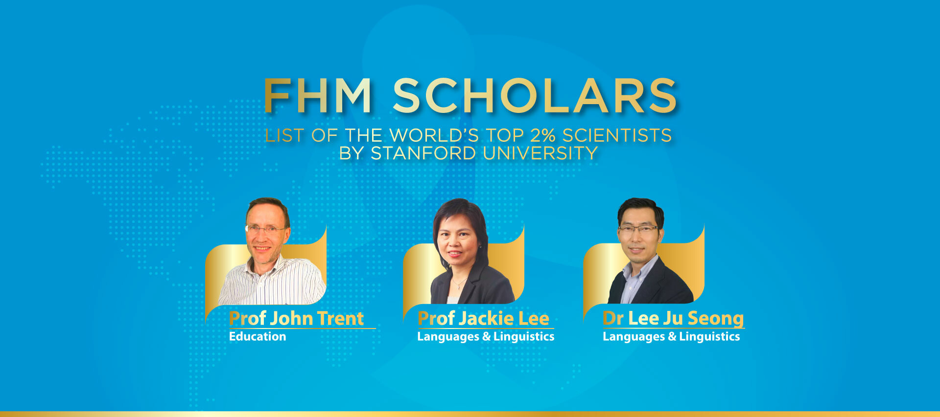 Four FHM Scholars Ranked the World’s Top 2% Scientists by Stanford University