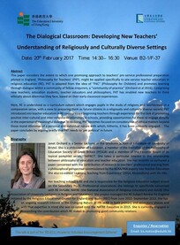 LCS Seminar Series -- Dr Janet Orchard (University of Bristol) " The Dialogical Classroom: Developing New Teachers’ Understanding of Religiously and Culturally Diverse Settings"