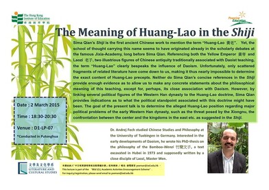 Dr Andrej Fech, The Meaning of Huang-Lao in the Shiji