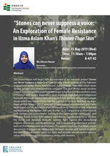 Stones can never suppress a voice: An Exploration of Female Resistance in Uzma Aslam Khan’s Thinner Than Skin 縮圖