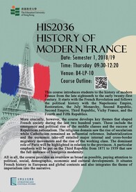 LCS Course (sem 1): HIS2036 History of Modern France