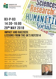 Prof Peter Chids -- Impact and RAE2020: Lessons from the UK’s REF2014