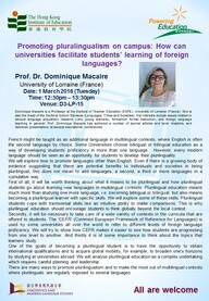 Promoting pluralingualism on campus: How can universities facilitate students’ learning of foreign languages?