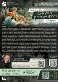 [Seminar] Building the Early Years Storybook (EYSY) Corpus: A Narrative Resolved