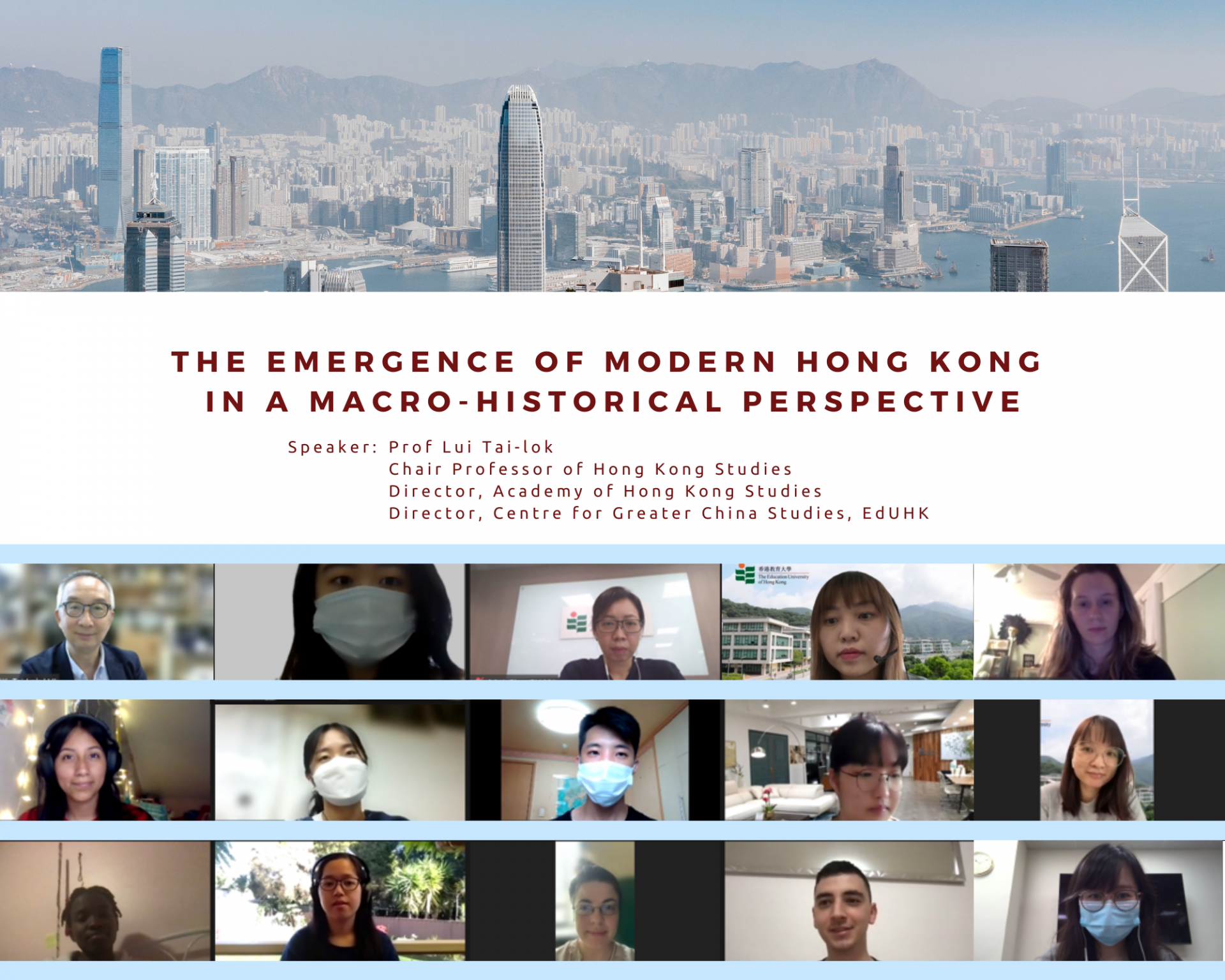 Seminar Series:  The Emergence of Modern Hong Kong in a Macro-historical Perspective