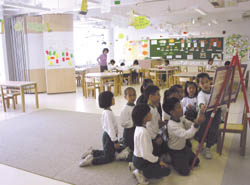 South-facing classroom