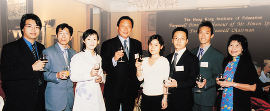 A toast to Mr Simon Ip from Presidents of the Students' Union (1994 - 2001). 