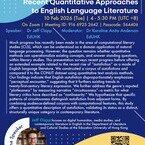 Recent Quantitative Approaches to English Language Literature