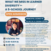 Invitation to the Seminar: "What We Miss in Learner Diversity — A 5-School Journey"