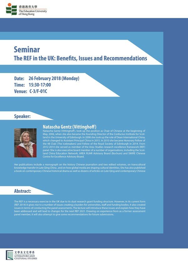 Prof Natascha GENTZ -- The REF in the UK: Benefits, Issues and Recommendations