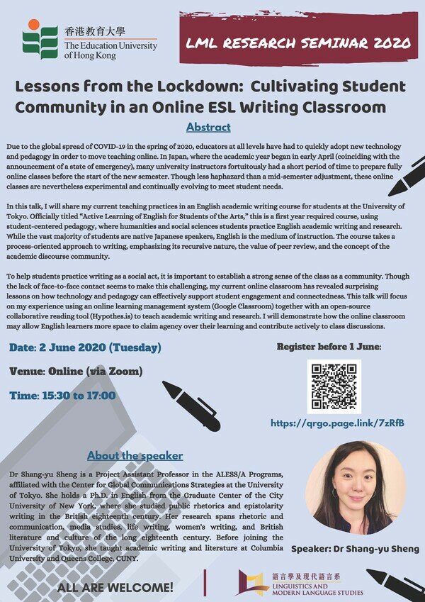 Lessons from the Lockdown: Cultivating Student Community in an Online ESL Writing Classroom