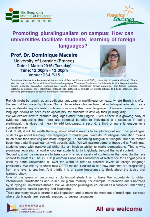 Promoting pluralingualism on campus: How can universities facilitate students' learning of foreign languages?