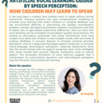 Artificial Vocal Learning Guided by Speech Perception: How Children May Learn to Speak