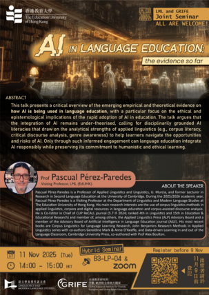 [Seminar] AI in Language Education: the Evidence So Far