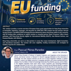 [LML Seminar by Prof Pascual Pérez-Parades] An introduction to EU funding