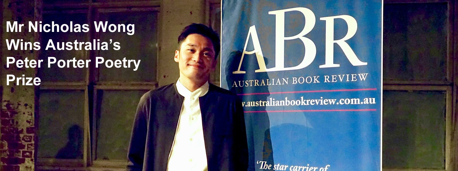 Mr Nicholas Wong Wins Australia’s Peter Porter Poetry Prize
