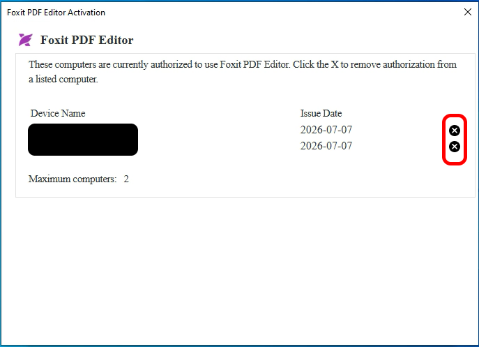 Activating on more than 2 concurrent devices