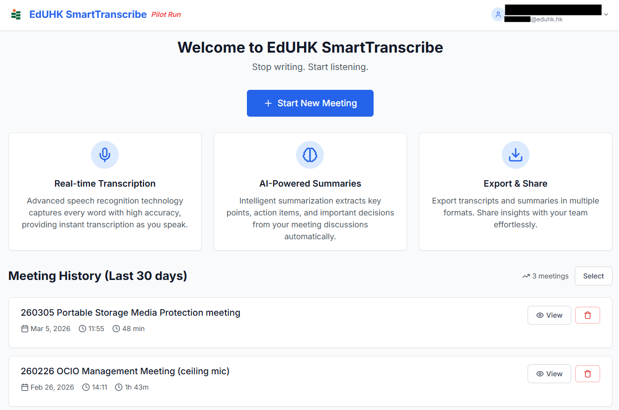 EdUHK SmartTranscribe