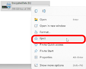 BitLocker eject