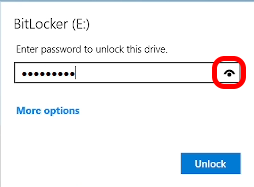BitLocker enter password