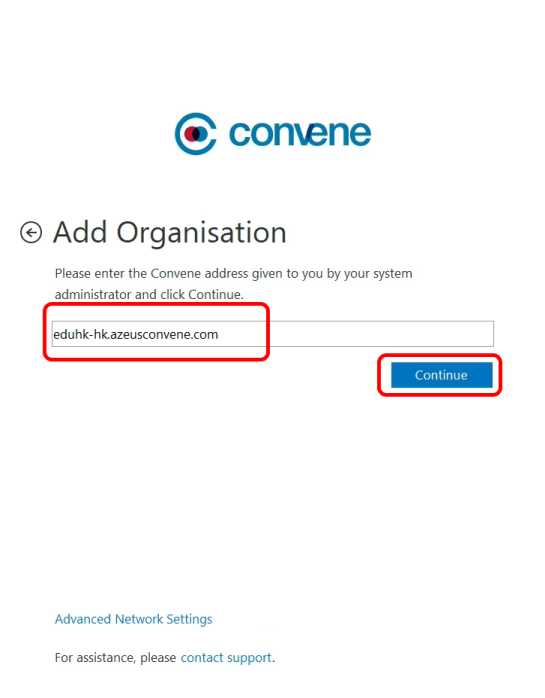 Azeus Convene organization setup