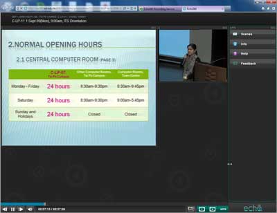 Echo360 demo screen Echo360 demo screen