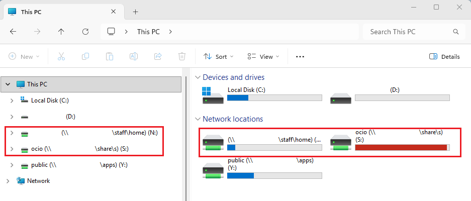Storing data in My Computer