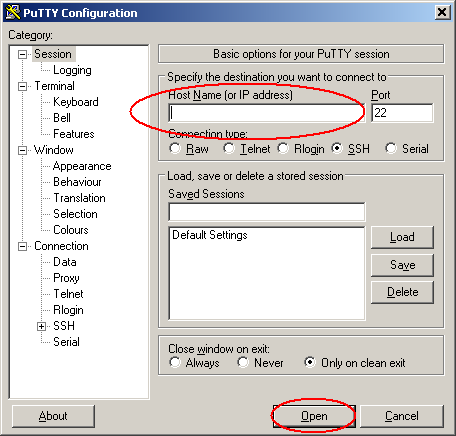 The image illustrate how to make secure connection to a Unix base computer