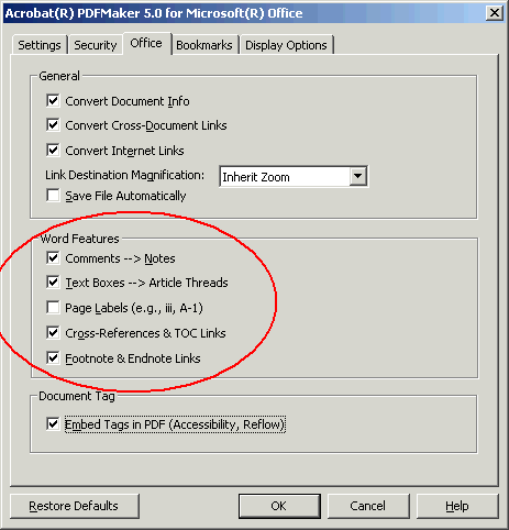 ms word create table of contents vs bookmark vs hyperlink