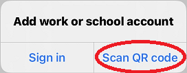 Choose to scan QR code