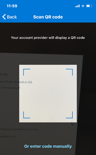 how to scan qr code iphone microsoft authenticator