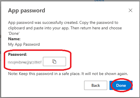 Naming for your app password