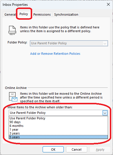 The image illustrates the number of years option The image illustrates the number of years option