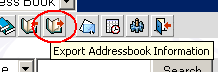 The image illustrate how to import the old address book (in openwebmail) to the address book in google apps