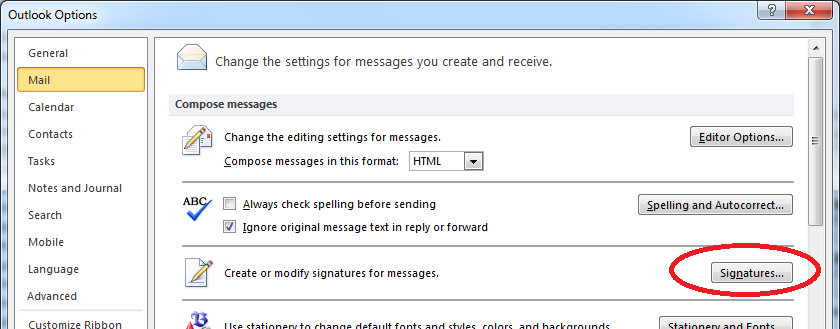 how to create a signature in outlook express