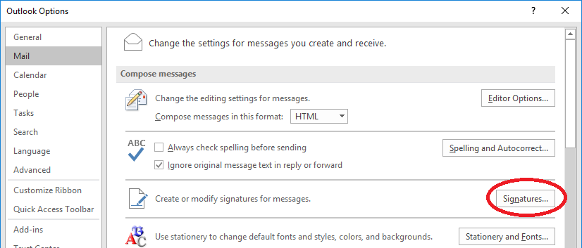 how to set up an email signature in outlook express