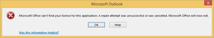 Faq I Got An Error Microsoft Office Can T Find Your License Ocio