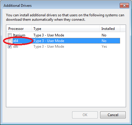 The image illustrate the additional driver options