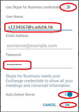 setting up skype for business app proxy setting advanced