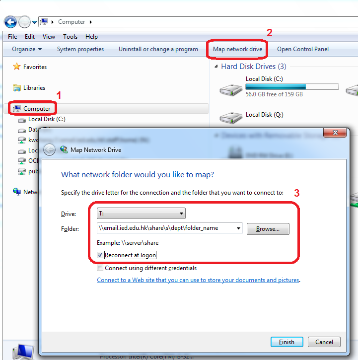 Map network drive