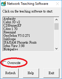 The Overwrite checkbox image