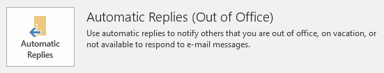 Icon of the Automatic Replies (Out of Office)