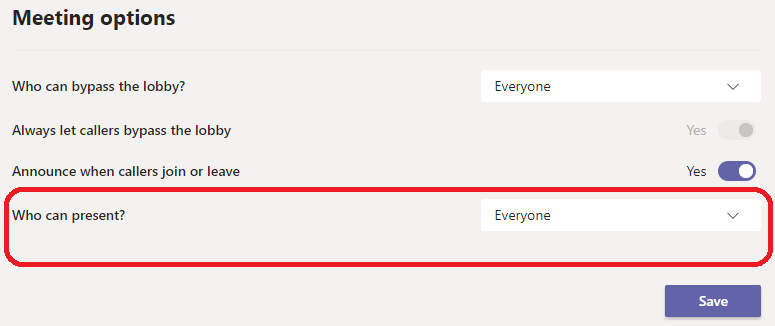 Schedule a Teams meeting from the calendar