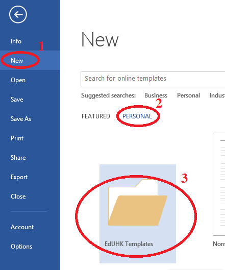 The steps of templates install in office 2016/2013