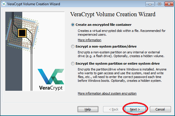 Illustration of volume creation as container